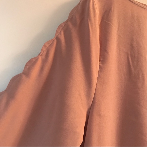 Scalloped Sleeve Dress NWOT - Picture 3 of 6